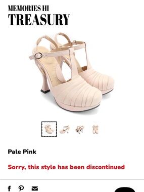 John Fluevog Pale Pink T-Strap Platform Heels